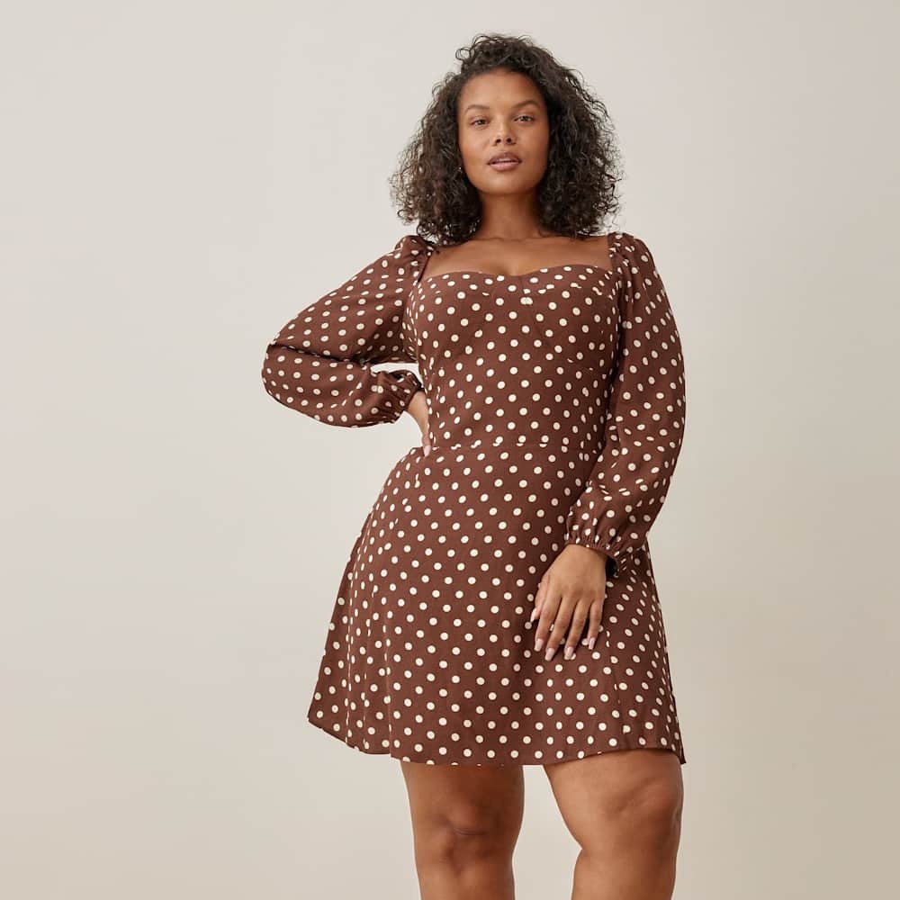 Reformation Mochi Polka Dot Mini Dress